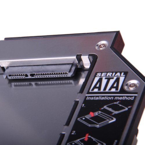 Festplattenrahmen Adapter 9.5 mm SATA auf SATA für Dell E4200 E4300 E4500 E6140 E6400 E6410 E6500 E6510 M2400 M4400 M6400 - 4