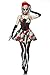 Produktbild Damen Horror Skelett Geist Kostüm aus Kleid, Handschuhe, Halskette, Ohrringe, Haarreif, Strumpfhose XS