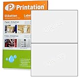Pegatinas/Etiquetas 210 x 148,5 mm blanco cinta adhesiva con el impresoras láser imprimibles - Formato a Herma 4378 y Avery Zweckform L7915 compatible