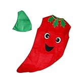 Gazechimp Erwachsene Kostüm Obst Muster - Chilli - 