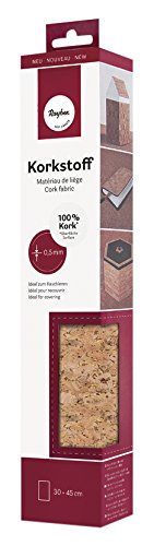 RAYHER 63031616 Korkstoff Granulat mit Metallic-Effekt, gerollt, SB-Box, 1-Rolle, gold, 450 x 300 x 0,5 mm