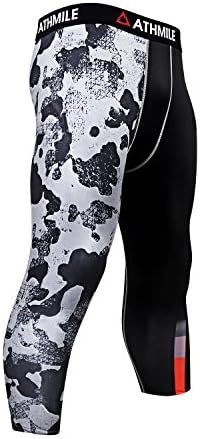 KULSAO Trousers Mens Compression Leggings Pants Running Tights Sports Pants Camouflage Breathable Moisture-wicking Soft Comfortable #5 S