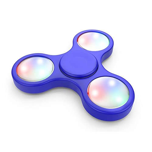 Glowing Hand Spinner,Omiky LED Light Tri Fidget Spinner Finger Toy for ADD ADHD Anxiety Autism Suffers (Blue) Glowing Hand Spinner,Omiky LED Light Tri Fidget Spinner Finger Toy for ADD ADHD Anxiety Autism Suffers (Blue)