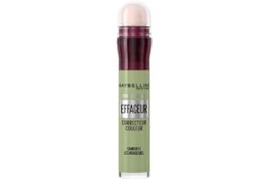 Maybelline New York- Instant Effaceur - Correcteur de Couleur - Corrige les Rougeurs, Cernes, Taches et Imperfections - Tenue Longue Durée 12H - Teinte : Vert - 6,8 ml