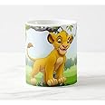 PRETTY UR PARTY Lion King Ceramic Mug, Mug for Kids, Friends, Simba Mugs for Return Gifts, Coffee Mugs, Microwave Safe Tea Mugs, Ceramic Milk Mug – Capacity 325 ml