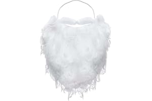 ZORVYN Weihnachtsmann-Vollbart Weiß – Must-have Kostüm-Accessoire für Erwachsene zu Weihnachten, Nikolaus, Karneval & Halloween