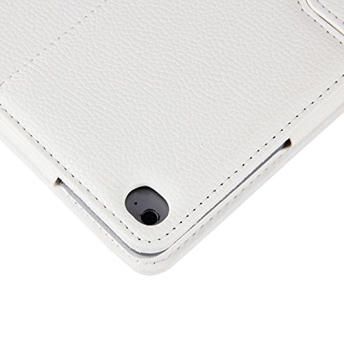 iPad Pro Bluetooth Tastatur Hülle Fall Keyboard Case Magnetisch Abnehmbare Versteckte drahtlose Wireless Bluetooth Tastatur-hülle intelligente Kasten-Halter PU-lederner Foliostandplatz-Abdeckung Litschi Getreide für Apple iPad Pro 12,9 Zoll 2015 Ausgabe (Weiß) - 8