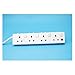 Price comparison product image Igenix TF1050 2 m 13 A Four Gang Individually Switched Extension Lead - White
