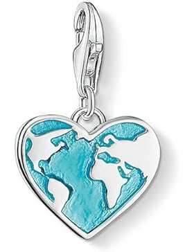 Thomas Sabo Damen-Charm Club Welt Herz 925 Sterling Silber 1429-007-17