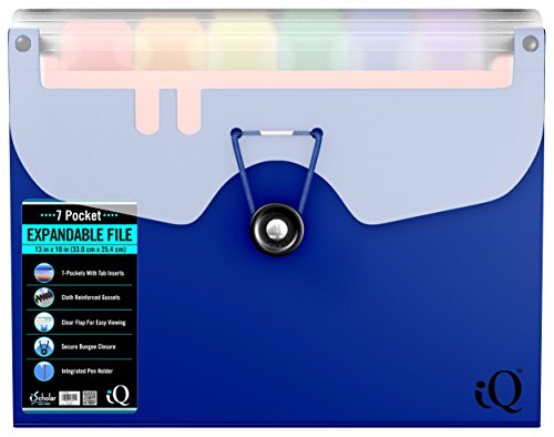 iScholar Expanding 7 Pocket Folder, Color May Vary (31310)