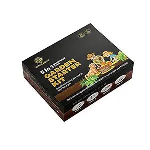GOLD DUST Grow It Yourself DIY Gardening Kit- 5 Variety Seeds Coriander, Methi, Chilli, Dill, Spinach Herb Combo
