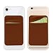 Produktbild 3M-Klebergeldbeutel Kredit-/ID-Karten Secure Holder Pocket Stick am Telefon/Tablet/Notebook Lycra Spandex-Kartenhüllen-Etui für iPhone XS/XR/6S Plus,Galaxy S8/J7/Note 9,HTC,LG,Sony,Honor (Brown)