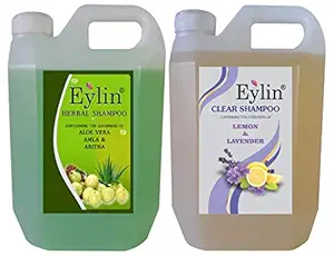 Eylin Soft Care Shampoo Combo pack Amla/Aritha/Aloevera& Lemon/Lavender Extracts.2 Liters