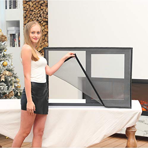 Preisvergleich Produktbild Ruber Fliegenetz Für Fenster Ohne Bohren Anthrazit, Mückenschutz Insektenschutz Dachfenster Fenster-Moskitonetz Mit Klettband Selbstklebend Insect Stop,100x190cm(39x75inch)