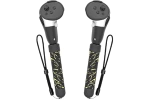 Tyasoleil VR Handle Attachment for Meta Quest 2, Extension Controller Accesories, Gorilla Tag Long Arms Grips, for Beat Saber Better Experience (Black Gold)