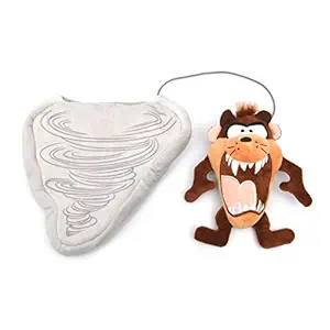 Warner Brothers-Looney Tunes Brown Tasmanian Devil Taz Burrow Dog Toy for All Dogs | Fabric Hide and Seek Dog Toys for All Dogs, Interactive and Fun Dog Toy | Soft Dog Toy in Brown, Tan, and Grey