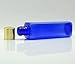 6 Pcs Square Cobalt Blue Plastic Empty Bottles With Golden Screw Cap Wholesale Refillable Aromatherapy Bottle For Essential Oil 100 ml