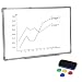 Produktbild Yorbay Seelux Magnetisches Whiteboard 60x90 cm, inkl.Tafellöscher und 4 Magnete für Wohnung und Büro