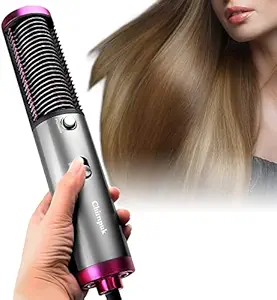 HIPTAGE 3 in1 Multi-function Professional Hot-Air Blow Brush, Fast Hair Dryer and Volumizer Hot Air Styler Brush Electric Heating Straightener Hair Comb Hair dryer Hair styling Tools Hot Air Brush