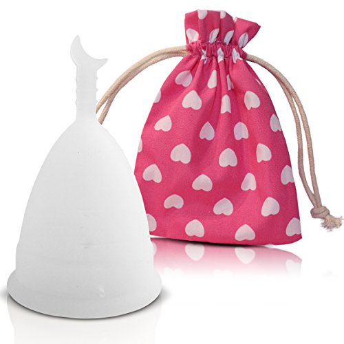 Copa menstrual CozyCup SUNNY - Hecho de Silicona de Grado Médico (blanco, grande)