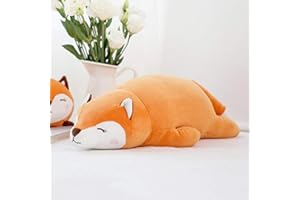 MAOMOTO Plüschtier-Kissen für Kinder, 45 cm, Plüschtier, superweich, niedlich, Fuchs, kuscheliges Umarmungskissen, Puppen, Geburtstag,Kinderzimmer-Dekoration