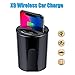 Produktbild X9 10W / 7.5W / 5W Qi-zertifizierter kabelloser Autoladegeräthalter für das iPhone 8 X Samsung S8 Note 8 - Schwarz