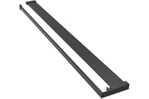vidaXL Mensola Doccia a Parete per Doccia Walk-in Nera 115cm Alluminio