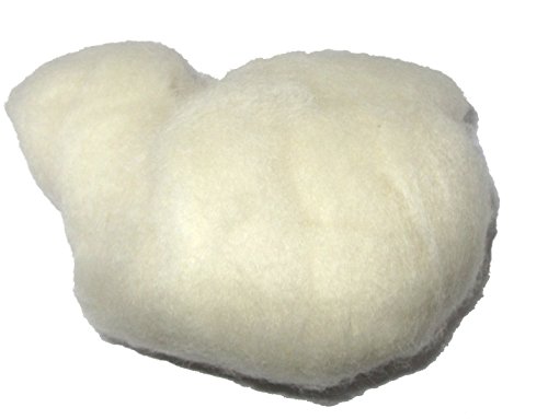 Basteln - Schafwolle - zum Filzen - Weiß/Natur - 50gr - (1x1stück)