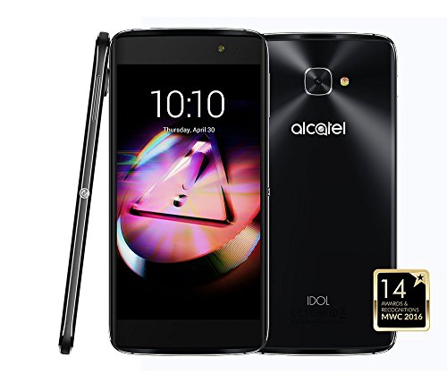 Alcatel Idol 4S Smartphone, Display 5.5' Pollici, 32 GB Memoria interna, 3GB RAM, Android 6.0 Marshmallow, Fotocamera 16MP, Dual SIM, VR incluso, Grigio [Italia]