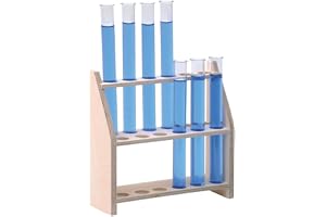 neoLab E-7053 reagensglasställ trä för 12 glas på 2 st, håldiameter 20 mm