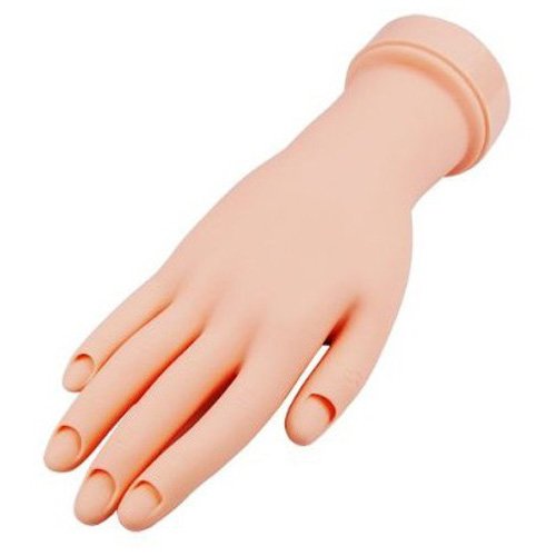 Gleader Mano De Caucho Dedos De Practica Flexible Manicura Pa Arte De Unas PVC
