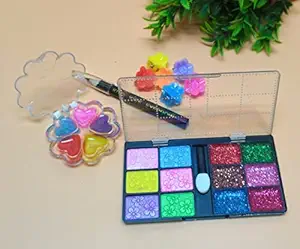 Tera13 Real Cosmetic for Little Girls ,Kids Makeup Kit for Girls, Kids Play Washable Makeup Set Purse for Kids Shoulder Purse (Eye Shadow kit 1 Piece)