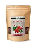 ➤¿CÓMO? | Nuestras fresas BIO pueden ser un tentempié crujiente. También son adecuadas para hacer muesli o, rehidratadas, para preparar, por ejemplo, ponche de fresa, batido de leche o de fruta.