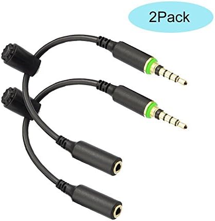 LiKuCo 2Pack Replacement 3.5mm Headphone  Extension  Cable Wire Cord Adapter with  Jack  Cover Seal  Screw  for iPhone 6/ 6s Plus Waterproof Case (2Pack)