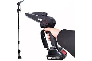 LZLUCKCOME Akku-Hochentaster, Elektro Teleskop Astsäge Hochentaster, 24V, Kann auf 1,8 m verlängert werden