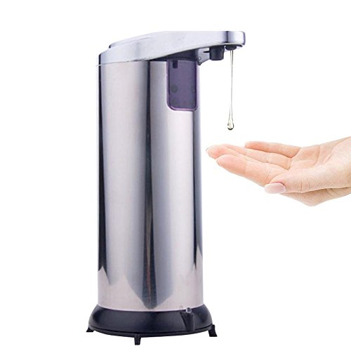 Preisvergleich Produktbild Leegoal Automatischer Seifenspender, Elektro-Infrarot-Bewegungsmelder Edelstahl Gericht Liquid Hands-Free Auto Hand Seifenspender für Küche Badezimmer