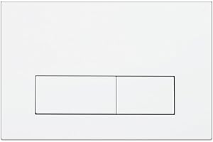 Mendorio Placca di Comando WC, Compatibile con Geberit Sigma, UP300 e UP320, Piastra Doppio Scarico, Dimensioni 243×163 mm, Completa di Set di Leve di Scarico e Telaio di Montaggio（Bianco).