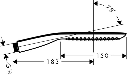 hansgrohe PuraVida 120 Air Stabhandbrause, chrom - 4