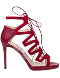 Jimmy Choo Mujer DANI100NXSRED Rojo Gamuza Sandalias