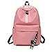 Produktbild Schulrucksack Tasche Mädchen Leinwand wasserdicht Rucksack Damen Rucksack geeignet für 15,6-Zoll-Laptop (Rosa, 30 * 13 * 42)