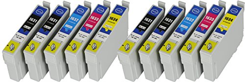 10 XL Druckerpatronen mit CHIP und Füllstandanzeige für Epson WorkForce WF-2010, WF-2010W, WF-2510, WF-2510WF, WF-2520, WF-2520NF, WF-2530, WF-2530WF, WF-2540, WF-2540WF, WF-2630, WF-2630WF, WF-2650, WF-2650DWF, WF-2660, WF-2660DWF