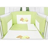 Babyzimmer Felix in akaziengrau 10 tlg. mit 3 türigem Kl. + Set Sleeping Bear grün - 6