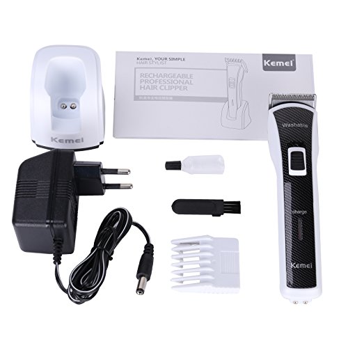 KYG Profi Elektrischer Haarschneider mit Ladestation Haarschneidemaschine Trimmer Hair Clipper Schwarz/Weiß - 8
