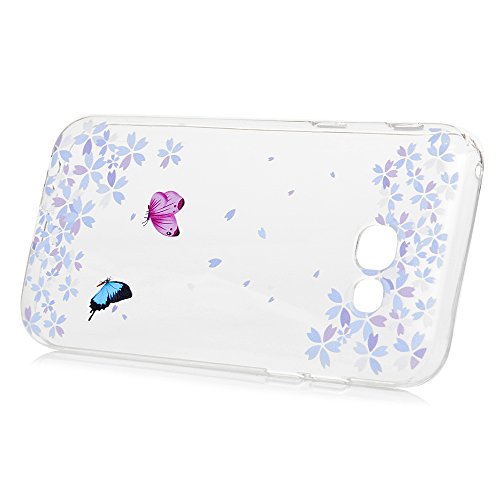 Badalink Hülle für Samsung Galaxy A5 2017 Hülle Schutzhülle Bunt Silikon Weicherem Gummi Bumper Bunte Schmetterlinge Style Cover Handyhülle Schale TPU - 7