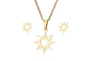 HNTR Necklace & Earrings Set with Gift Box - Stainless Hypoallergenic Jewellery