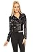 Produktbild Mayaadi Damen Kunstleder Biker-Jacke Motorrad-Jacke Übergangs-Jacke Leder-Optik Nieten Totenkopf J&W W11 Schwarz XL