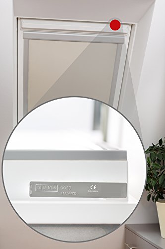 Lichtblick DRS.F06.05 Dachfensterrollo Skylight für Velux Dachfenster, Thermo, Verdunkelung – Creme (F06) - 2