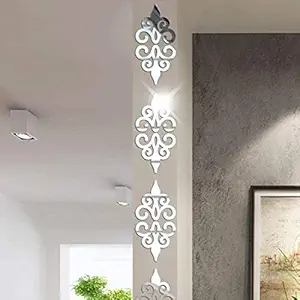 Ghar Kraft Silver Crown 20 pcs Wall Sticker for Home Decor