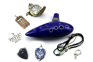 6 st Legend of Zelda Cheffort" 12 hål Ocarina, Alto C Ocarina med skyddande väska bricka halsband set