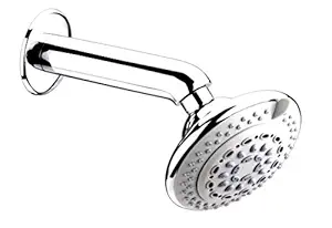 NEW WARE Fancy Overhead Shower Complete Set (6 Different Flow) with 7 Inch Brass Round Shower Arm For Bathroom (Chrome Finish)